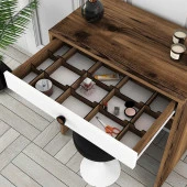 Variant Mobilya Lizbon Mini Makyaj Masası Aynalı - Ceviz / Beyaz - 4