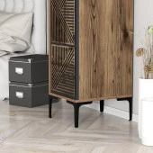 Variant Mobilya Kumsal 1 Kapılı (P) Gardrop - Lidya / Antrasit - 6