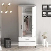 Variant Mobilya Kumsal 2 Kapılı (T) Gardrop - Beyaz / Beyaz thumbnail 2