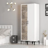 Variant Mobilya Kumsal 2 Kapılı (Ps) Gardrop - Beyaz / Beyaz thumbnail 2