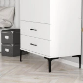 Variant Mobilya Kumsal 2 Kapılı (T) Gardrop - Beyaz / Beyaz thumbnail 3