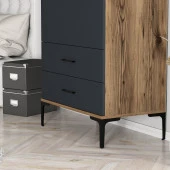 Variant Mobilya Kumsal 2 Kapılı (T) Gardrop - Lidya / Antrasit - 3