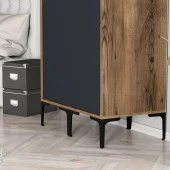 Variant Mobilya Kumsal 2 Kapılı (Ss) Gardrop - Lidya / Antrasit thumbnail 4