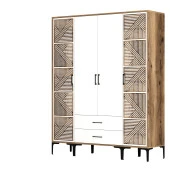 Variant Mobilya Kumsal 4 Kapılı (Ptp) Gardrop - Lidya / Beyaz thumbnail 2