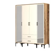 Variant Mobilya Kumsal 4 Kapılı (Rtr) Gardrop - Lidya / Krem - 3
