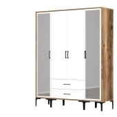Variant Mobilya Kumsal 4 Kapılı (Rtr) Gardrop - Lidya / Beyaz thumbnail 4