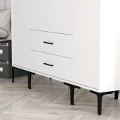 Variant Mobilya Kumsal 4 Kapılı (Sts) Gardrop - Beyaz / Beyaz - 4