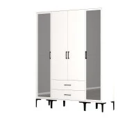 Variant Mobilya Kumsal 4 Kapılı (Rtr) Gardrop - Beyaz / Beyaz - 5