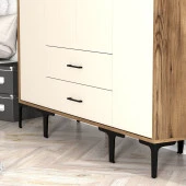 Variant Mobilya Kumsal 4 Kapılı (Sts) Gardrop - Lidya / Krem - 4