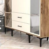 Variant Mobilya Kumsal 4 Kapılı (Ptr) Gardrop - Lidya / Krem thumbnail 2