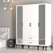 Variant Mobilya Kumsal 4 Kapılı (Rtr) Gardrop - Beyaz / Beyaz - 3