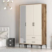 Variant Mobilya Kumsal 3 Kapılı (Rt) Gardrop - Lidya / Krem thumbnail 4