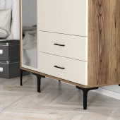 Variant Mobilya Kumsal 3 Kapılı (Rt) Gardrop - Lidya / Krem thumbnail 5