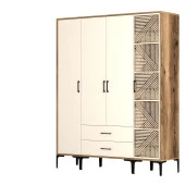 Variant Mobilya Kumsal 4 Kapılı (Stp) Gardrop - Lidya / Krem thumbnail 5
