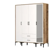 Variant Mobilya Kumsal 4 Kapılı (Str) Gardrop - Lidya / Beyaz thumbnail 4