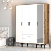 Variant Mobilya Kumsal 4 Kapılı (Str) Gardrop - Lidya / Beyaz thumbnail 2