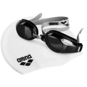 Arena Pool Set Unisex Gri Yüzücü Bone & Gözlük Seti 9242255 - 1