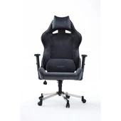 Türksit Olympos Oyuncu ve Yönetici Koltuğu Antrasit Yumuşak Terletmez Kumaş thumbnail 1