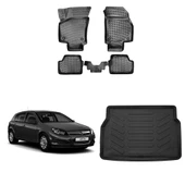 Opel Astra H Hb  2004-2010 3D Havuzlu Paspas ve Bagaj Havuzu Siyah thumbnail 1
