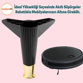 Elista Mobilya Ayağı Sehpa Tv Ünitesi Ayakları Yükseltici 15 Cm Siyah Altın - 5