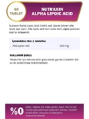 Nutraxin Alpha Lipoic Acid 200 mg 60 Tablet thumbnail 3