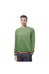 Erkek Sweatshirt Pique Kumaş\\Regular Fit////Haki - 3