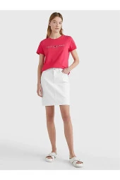 Tommy Hilfiger Fusya Bayan HERITAGE C-NK T-SHIRT - 3