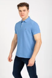 //Gök Mavi Slim Fit Pike Polo T-shirt - 1