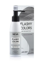 Neva Flashy Colors Yarı Kalıcı Saç Boyası Silver Gray / Gümüş 100 ml - 1