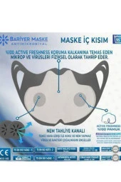 Ersav Beyaz Yıkanabilir Sağlık Bakanlığı Onaylı Bariyer Filtreli Maske - 3