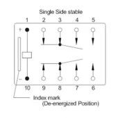 6V 10Pın 1A30V Röle Çift Kontak Kilitli V23106-L2102-B201 Sıemens thumbnail 4