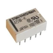 5Volt Çift Kontak Çift Bobin Röle Takamisawa A5W-K thumbnail 1