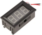 0-30V 3 Kablolu Dc Kırmızı Voltmetre thumbnail 1