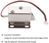 Elektronik Dolap Kapısı Kilidi İçin 12V Dc Solenoit Elektromıknat N11.2247 - 4