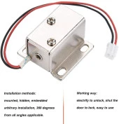 Elektronik Dolap Kapısı Kilidi İçin 12V Dc Solenoit Elektromıknat N11.2247 - 5
