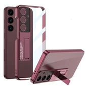 Vendas Samsung Galaxy S24 Plus Kılıf Kamera Korumalı Şeffaf Tasarımlı Zore Lego Standlı Kapak - 3