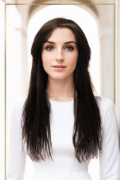 Fiber Sentetik Düz Perçemli Peruk - Kahve (FS-1782) thumbnail 1