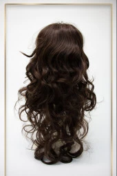 Kahve - Kızıl Uzun Dalgalı Perçemli Fiber Sentetik Peruk (H9033) thumbnail 4