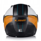 LS2 Aırflow 2 Cover Siyah-beyaz-gold Açık Motosiklet Kaskı - 3