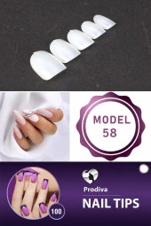 Prodiva 100'lü Kutulu Takma Tırnak - Nail Tips 58 No - 2
