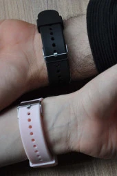 Siyah Pembe Unisex Sevgili Saati Anne Oğul Saati Dokunmatik Led Saat Su-563-001 - 3