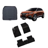 Peugeot 3008  2016+  4.5D Havuzlu Paspas ve Rizline 3D Bagaj Havuzu Alt Konum Siyah thumbnail 1