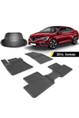 Renault Megane 4 Sedan 2016 Sonrası Sahler 4.5D Paspas Rizline 3D Bagaj Havuzu Set - 1
