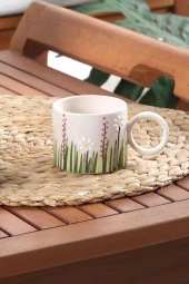 Ivy | El Yapımı Seramik Kupa Fincan Bardak Mug Seramik Double Türk Kahve Fincanı - 1