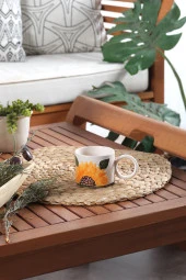 Sun | El Yapımı Seramik Kupa Fincan Bardak Mug Seramik Double Türk Kahve Fincanı - 2