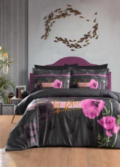 DİJİTAL SATEN ÇİFT KİŞİLİK NEVRESİM TAKIMI PRETTY thumbnail 1