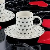 GÜRAL PORSELEN Camelia 2 Kişilik 4 Parça Kahve Fincan Takımı 6656 thumbnail 2