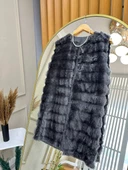 Kürk yelek peluş ceket - 3