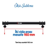 Sümbül Mobilya Mutfak Dolabı Çekmece Dolap Kulpları Kapak Kulpu Kulbu Siyah 160 mm Metal Kulp - 4