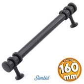 Sümbül Mobilya Mutfak Dolabı Çekmece Dolap Kulpları Kapak Kulpu Kulbu Siyah 160 mm Metal Kulp - 1